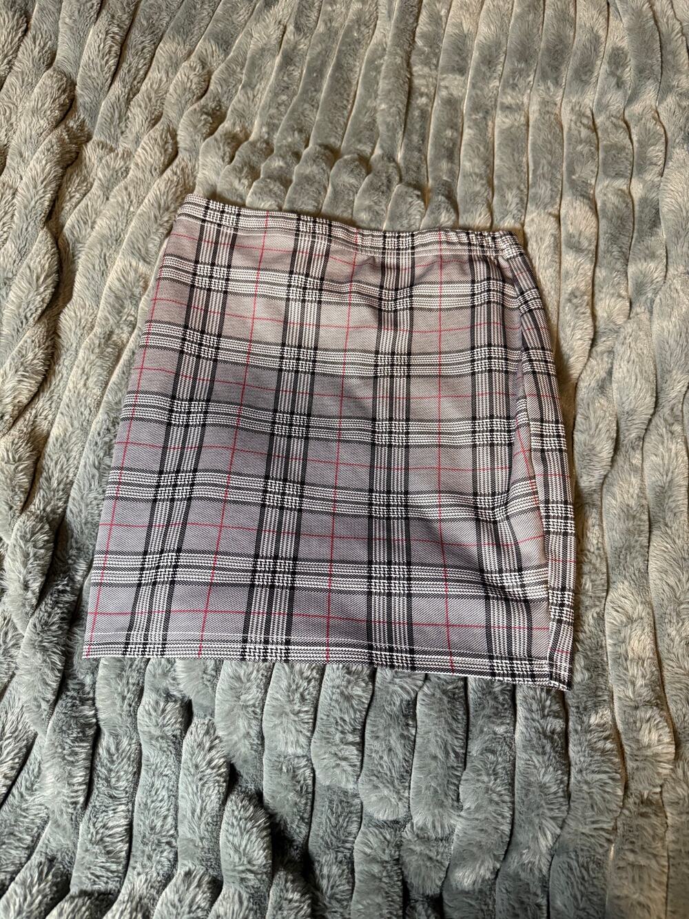 shein plaid mini skirt womens xs